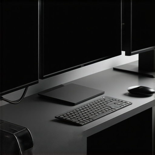 Modern workspace with multiple monitors connected via Thunderbolt dock